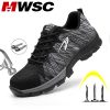 Men Safety Breathable Work Shoes With Steel Toe Cap-Indestructible Construction Shoes