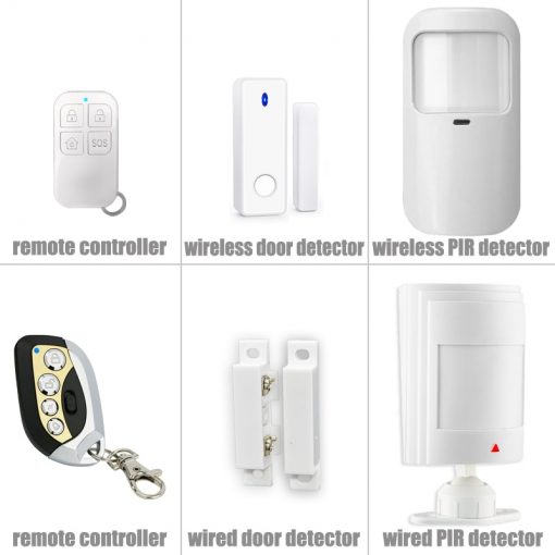 Wifi GSM 433 MHz Wireless Alarm System & Wired Detector Burglar Alarms RFID Card TFT LCD Touch Keyboard 10