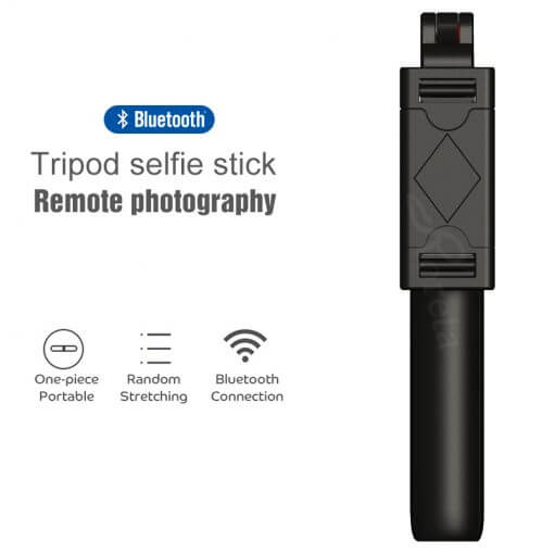 Roreta 3 in 1 Wireless Bluetooth Selfie Stick Foldable Mini Tripod Expandable Monopod with Remote Control for iPhone IOS Android 2