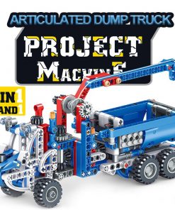 566pcs Construction Vehicle Dump Truck Building Model Toys for Boys 2